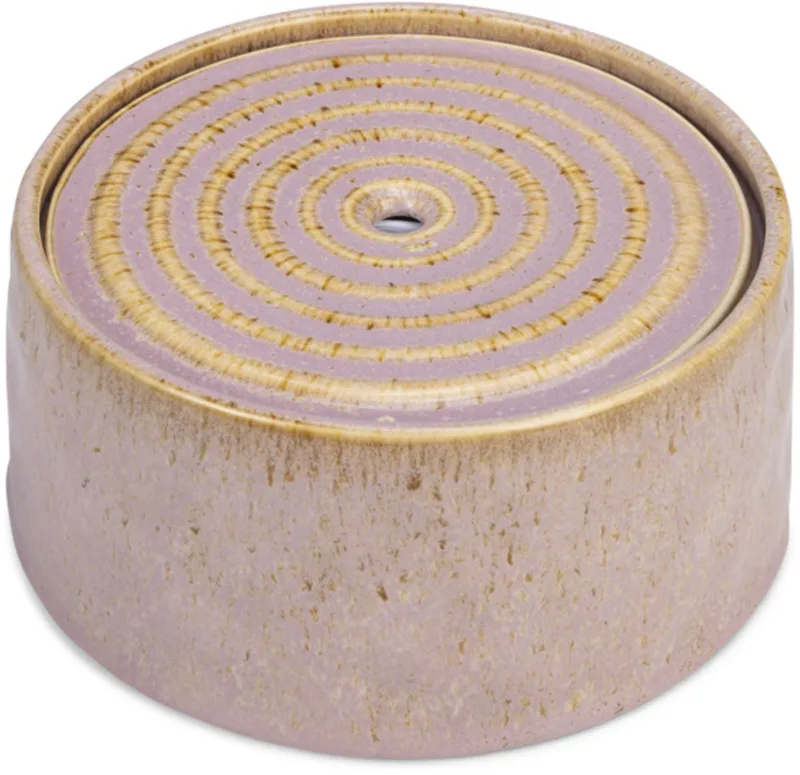 Drinkfontein kat Jace - Waterfontein kat - Met filter - Keramiek - 20x20x10 cm - 1,05 L van Designed by Lotte in Roze – productfoto