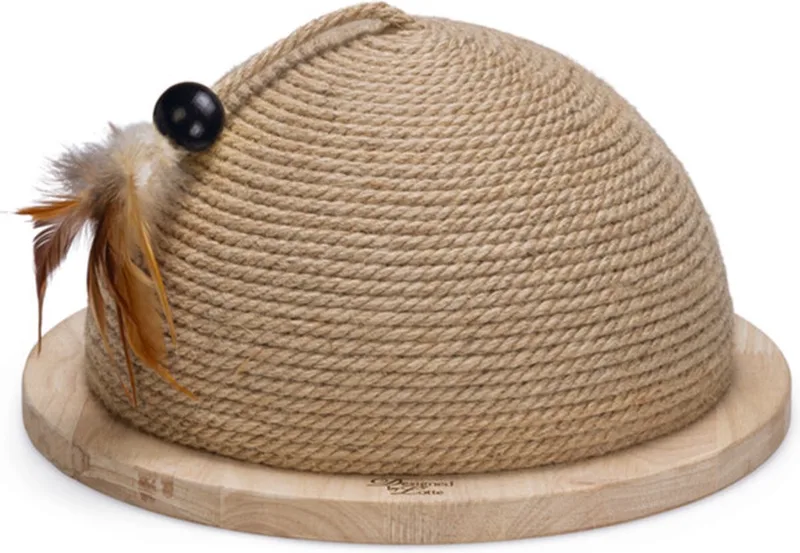Halve Krabbol Vivi - Krabpaal - 34,5x34,5x18,5 cm by Designed by Lotte in Beige – product photo