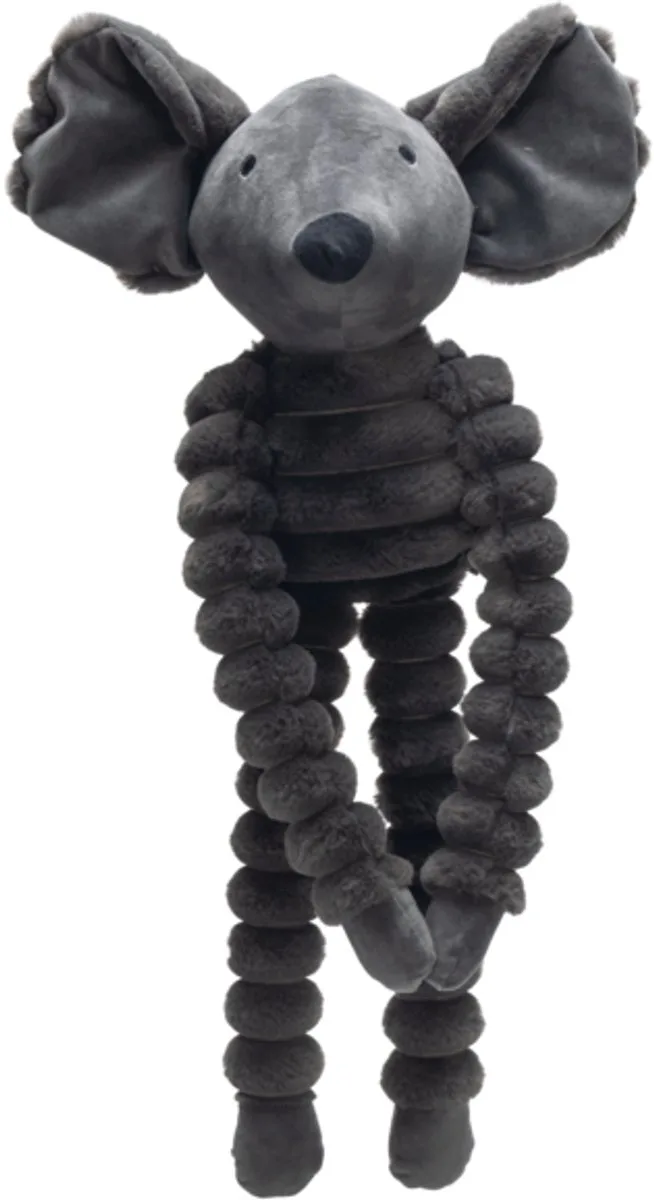 Hondenknuffel Reza Hang Muis - Hondenspeeltjes - Dikke ribstof - 62x35x18 cm de Designed by Lotte en Anthracite – photo produit