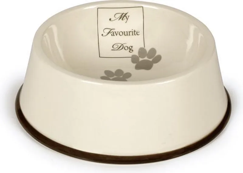 Hondenvoerbak - Creme Antraciet - 15x6 cm von Designed by Lotte in Beige – Produktfoto
