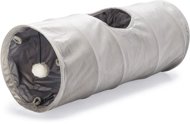 Kattentunnel Cylla - Kattenspeelgoed - 65x25x25 cm by Designed by Lotte in Grey – product photo