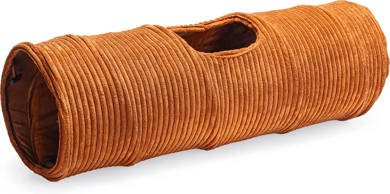 Kattentunnel Ribbed - Kattenspeelgoed - 25x25x75 cm von Designed by Lotte in Terracotta – Produktfoto