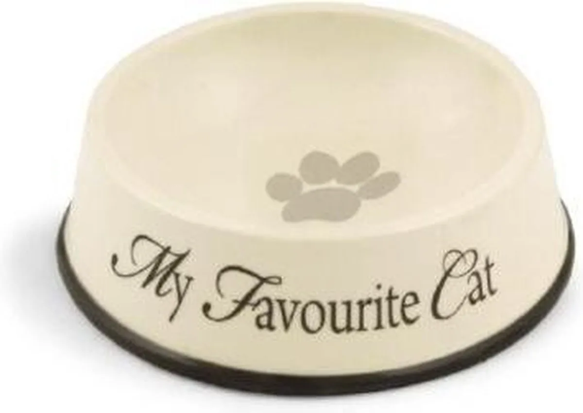 Kattenvoerbak - Creme Antraciet - 13,5x4,5 cm de Designed by Lotte en Blanc – photo produit