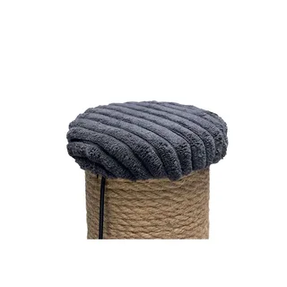 Krabpaal Ribbed - Incl speeltje - Ribbed stof/jute - 35x35x50 cm de Designed by Lotte en Anthracite – photo produit 2 sur 5