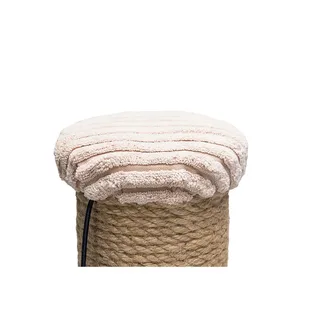 Krabpaal Ribbed - Incl speeltje - Ribbed stof/jute - 35x35x50 cm von Designed by Lotte in Rosa – Produktfoto 2 von 5
