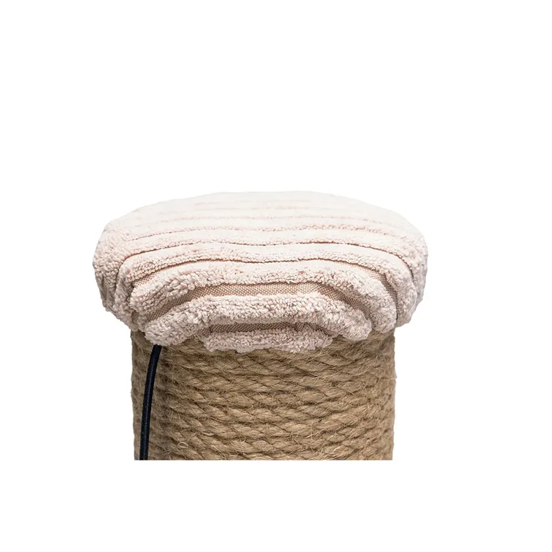 Krabpaal Ribbed - Incl speeltje - Ribbed stof/jute - 35x35x50 cm von Designed by Lotte in Rosa – Produktfoto 2 von 5