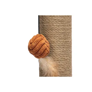 Krabpaal Ribbed - Incl speeltje - Ribbed stof/jute - 35x35x50 cm by Designed by Lotte in Terracotta – product photo 3 of 5