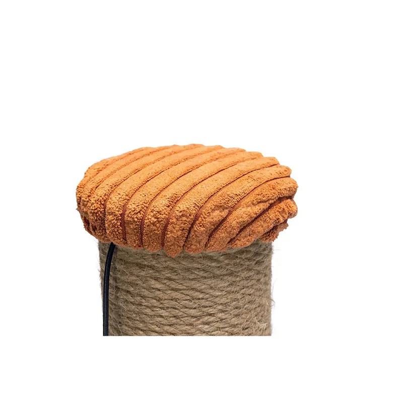 Krabpaal Ribbed - Incl speeltje - Ribbed stof/jute - 35x35x50 cm by Designed by Lotte in Terracotta – product photo 2 of 5