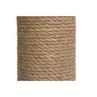 Krabpaal Ribbed - Incl speeltje - Ribbed stof/jute - Lichtgrijs - 35x35x50 cm von Designed by Lotte in Hellgrau – Produktfoto 4 von 5