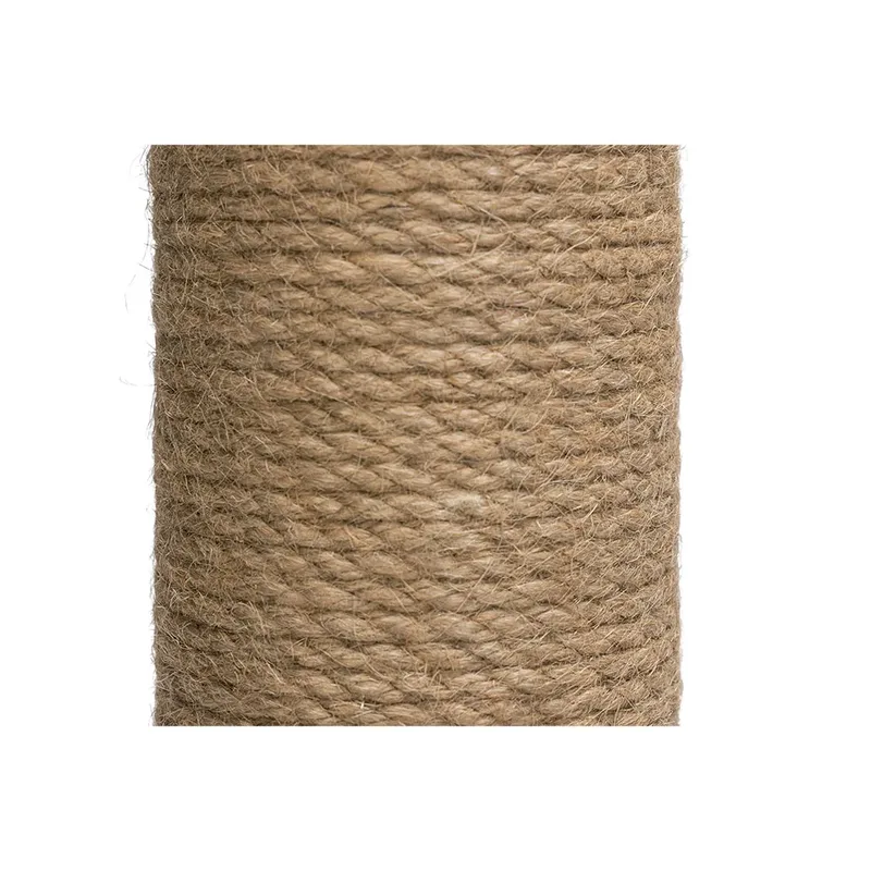 Krabpaal Ribbed - Incl speeltje - Ribbed stof/jute - Lichtgrijs - 35x35x50 cm von Designed by Lotte in Hellgrau – Produktfoto 4 von 5