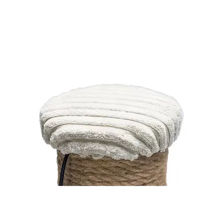 Krabpaal Ribbed - Incl speeltje - Ribbed stof/jute - Lichtgrijs - 35x35x50 cm von Designed by Lotte in Hellgrau – Produktfoto 2 von 5
