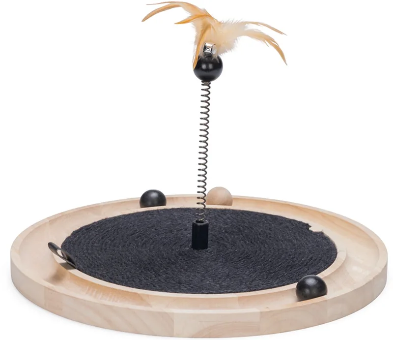 Krabspeelgoed Idah - Kattenspeelgoed - Hout - Zwart/Bruin - 39,5x39,5x29 cm by Designed by Lotte in Brown – product photo