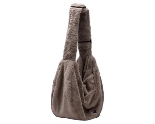 Laki Draagtas Hond - Hondentas - Voor kleine honden - Verstelbare draagzak - 48x20x35 cm by Designed by Lotte in Taupe – product photo 2 of 5