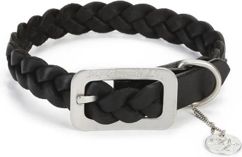 Leren halsband by Designed by Lotte in Black – product photo