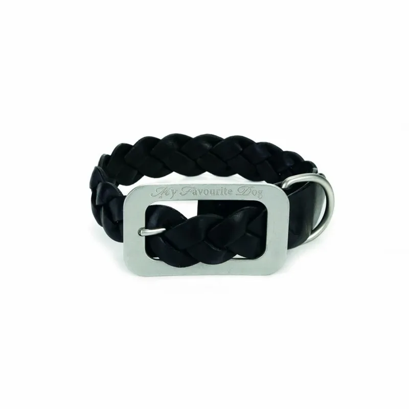 Leren halsband by Designed by Lotte in Black – product photo