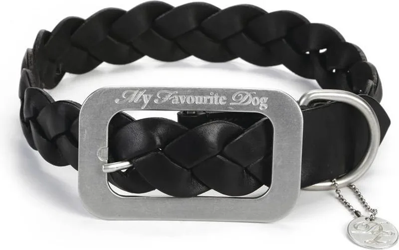 Leren halsband by Designed by Lotte in Black – product photo