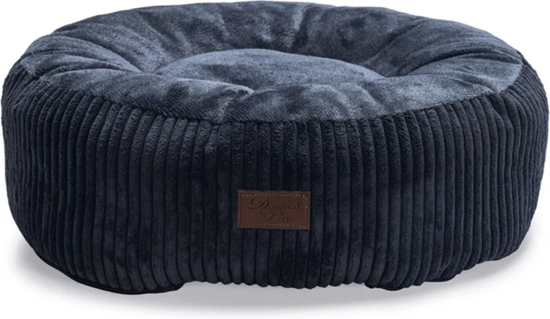Ligmand Ribbed Kattenmand - Kattenkussen - 50 x 50 x 17 cm - Kat von Designed by Lotte in Anthrazit – Produktfoto