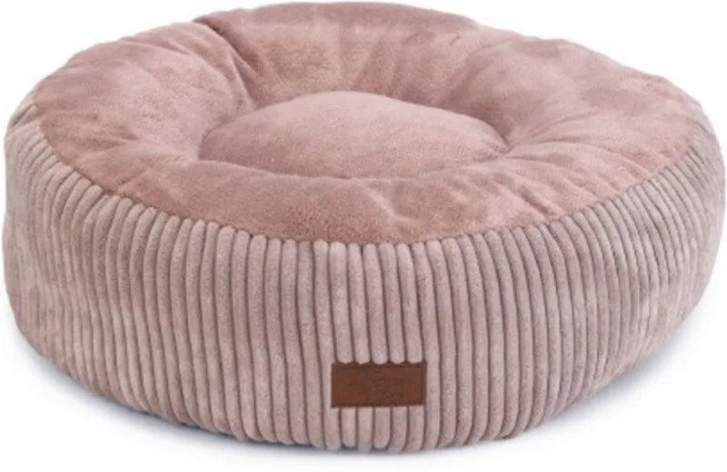 Ligmand Ribbed - Kattenmand - Kattenkussen - 50x50x17 cm von Designed by Lotte in Rosa – Produktfoto