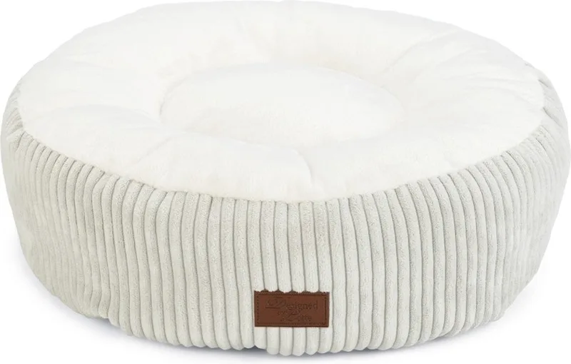 Ligmand Ribbed - Kattenmand - Kattenkussen - Licht - 50x50x17 cm von Designed by Lotte in Grau – Produktfoto
