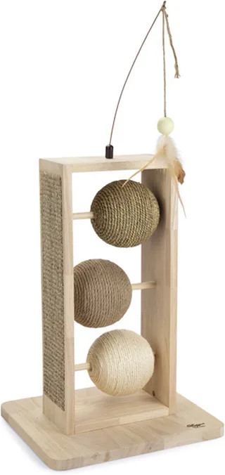 Lomax Krabbollen - Krabpaal - Kattenspeelgoed - 34,5x29,5x50cm by Designed by Lotte in Cream – product photo 1 of 3