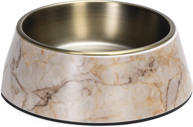 Meis Voerbak Hond - Drinkbak/Eetbak Hond - Hondenvoervak - Melamine/RVS - 700 ml by Designed by Lotte in Beige – product photo