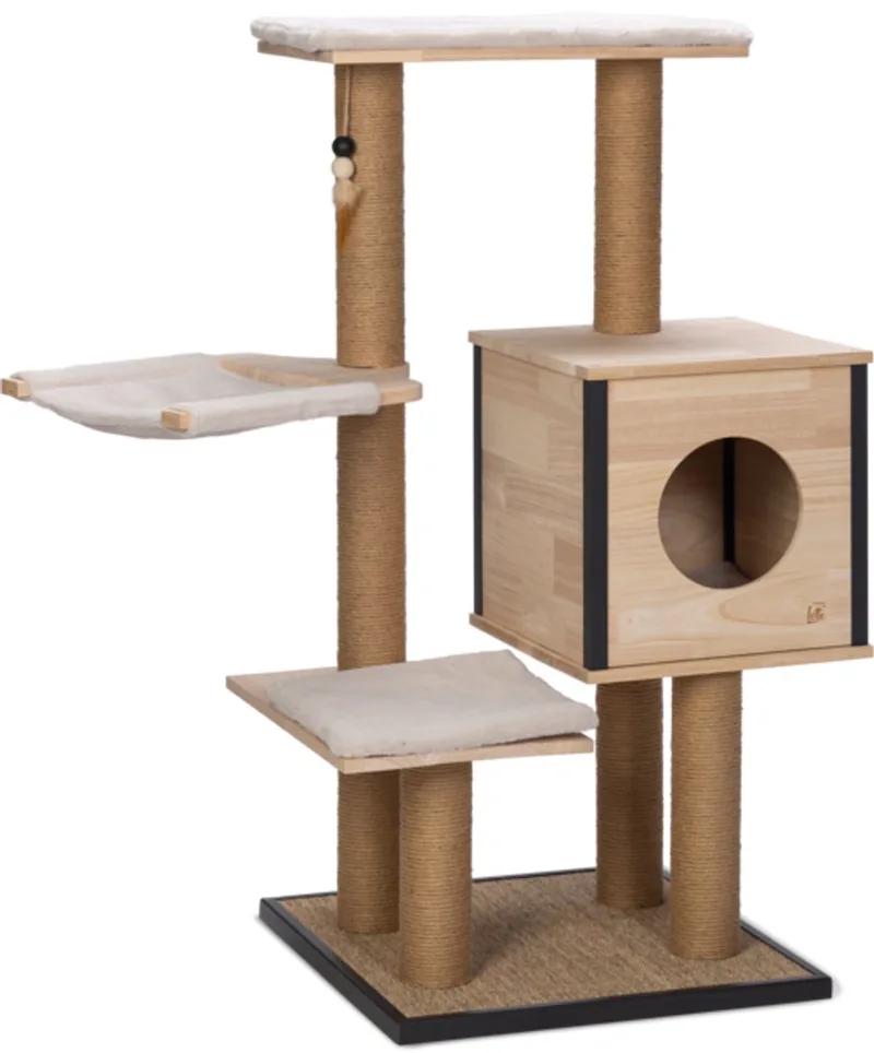 Nela - Krabmeubel - Hout - Bruin - 56x56x124 cm by Designed by Lotte in Beige, Hout – product photo