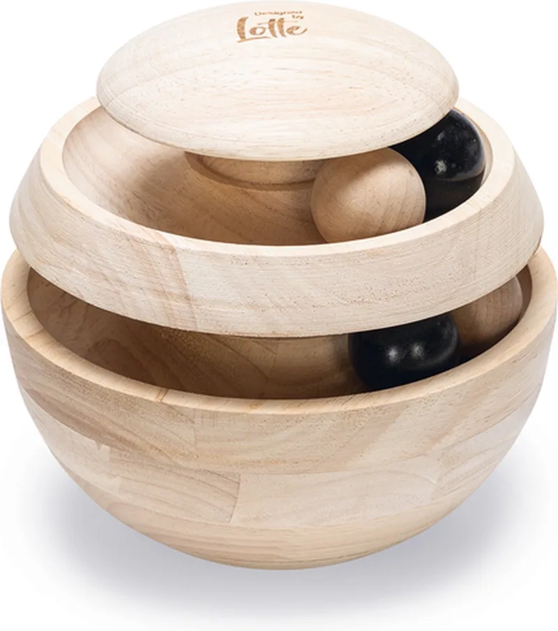 Neya - Kattenspeelgoed - Hout - -16x16x16 cm de Designed by Lotte en Marron – photo produit