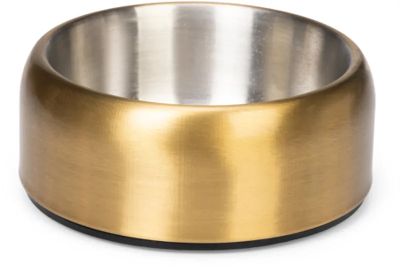 Noar Voerbak Hond - Eetbak/Drinkbak - Vaatwasserproof - Anti-slip - RVS - 940ml by Designed by Lotte in Gold – product photo