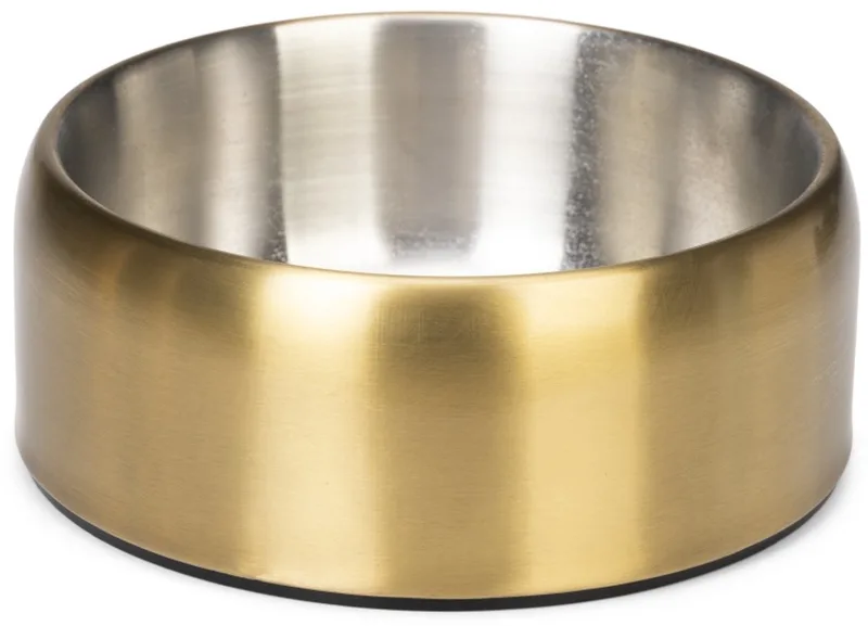 Noar Voerbak Hond - Eetbak/Drinkbak - Vaatwasserproof - Anti-slip - RVS - 470ml von Designed by Lotte in Gold – Produktfoto
