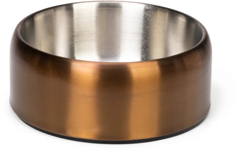 Noar Voerbak Hond - Eetbak/Drinkbak - Vaatwasserproof - Anti-slip - RVS - 1890ml by Designed by Lotte in Bronze – product photo