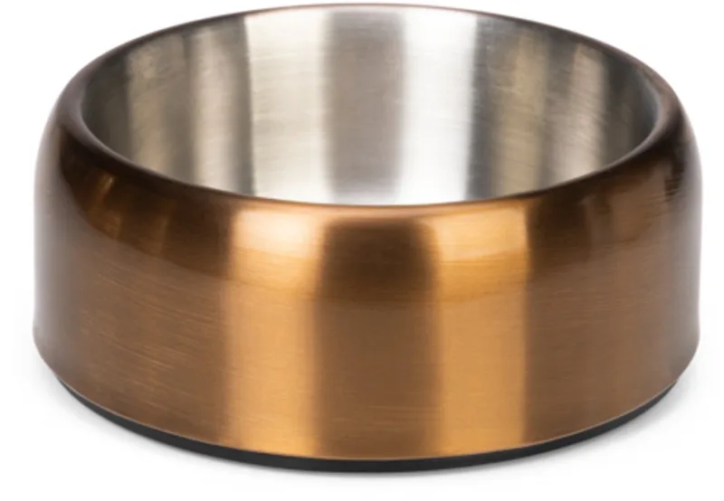 Noar Voerbak Hond - Eetbak/Drinkbak - Vaatwasserproof - Anti-slip - RVS - 940ml von Designed by Lotte in Bronze – Produktfoto