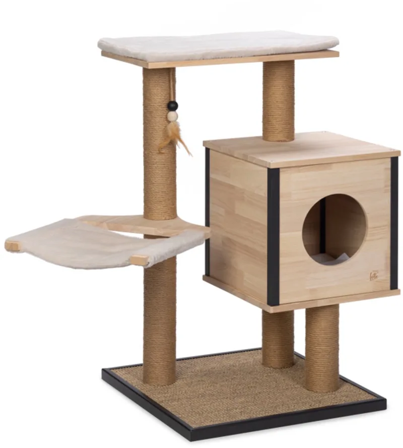 Nola - Krabmeubel - Hout - Bruin - 56x56x97 cm by Designed by Lotte in Beige – product photo