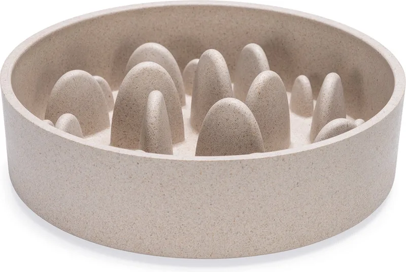 Pom Antischrokbak Hond - Slow feeder hond - Voerbak - Vaatwasserbestendig - Bamboe - 1430 ml by Designed by Lotte in Beige – product photo 1 of 4