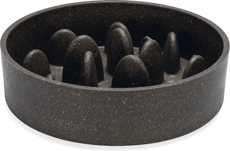 Pom Antischrokbak Hond - Slow feeder hond - Voerbak - Vaatwasserbestendig - Bamboe - 1430 ml by Designed by Lotte in Grey – product photo