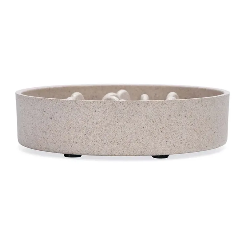 Pom Antischrokbak Kat - Slowfeeder kat - Voerbak - Vaatwasserbestendig - Bamboe - 410 ml by Designed by Lotte in Beige – product photo 3 of 3