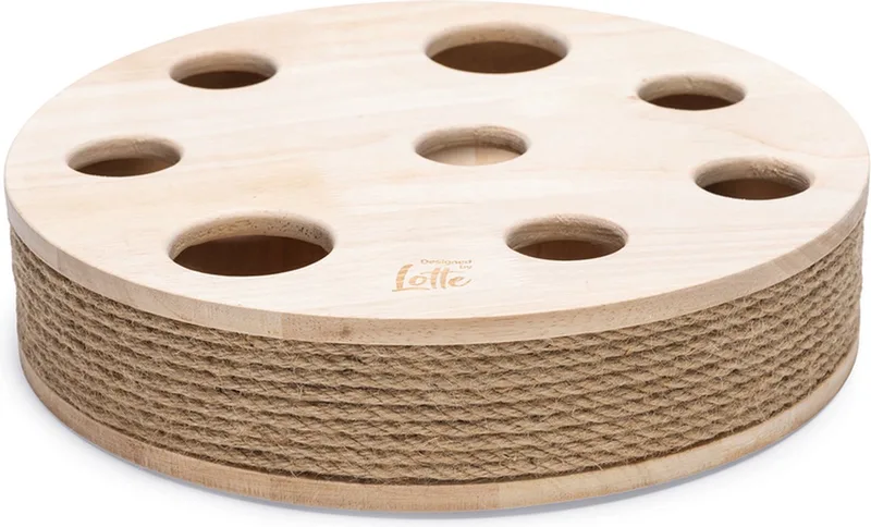 Raya - Kattenspeelgoed - Hout - 30x30x7 cm de Designed by Lotte en Marron – photo produit