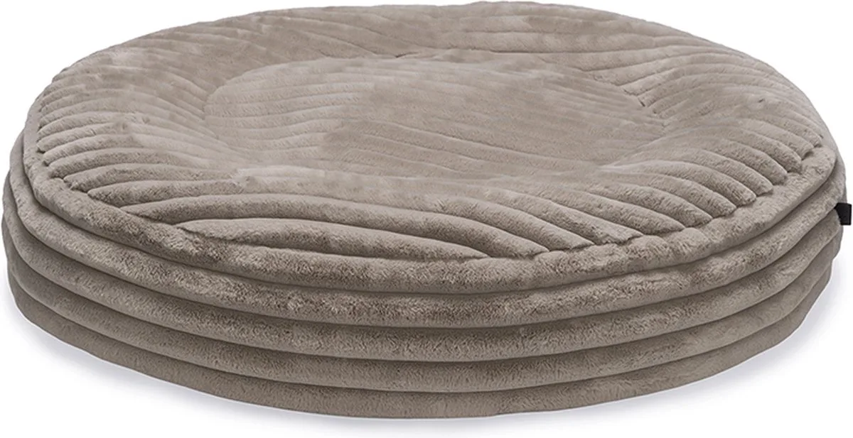 Reza - Hondenkussen - Rond - 95x95x20 cm van Designed by Lotte in Beige – productfoto