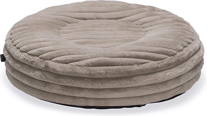 Reza Hondenkussen - Rond - Dikke ribstof - 65x65x16 cm de Designed by Lotte en Beige – photo produit