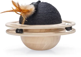 Speelbol Baya - Kattenspeelgoed - Hout - 30x30x22 cm de Designed by Lotte en Marron – photo produit 1 sur 4
