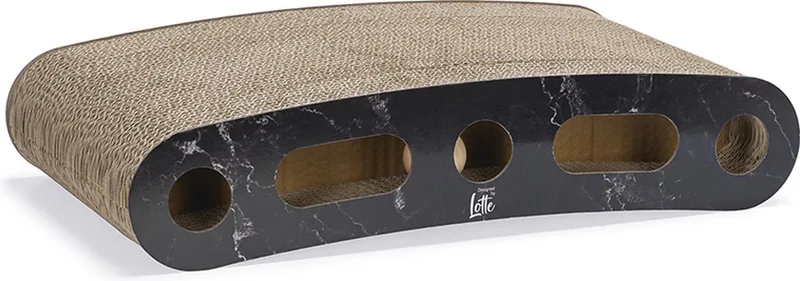 Suvi Krabkarton - Krabplank - Incl balletjes - Incl kattenkruid - 46x25x9 cm by Designed by Lotte in Black – product photo