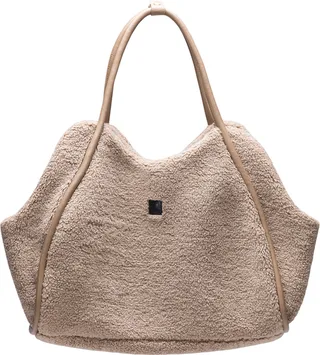 Tebby Draagtas Hond - Hondentas - Voor kleine honden - Teddy-stof - 43x18x35 cm de Designed by Lotte en Beige – photo produit 1 sur 2