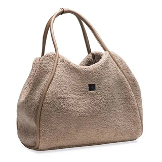 Tebby Draagtas Hond - Hondentas - Voor kleine honden - Teddy-stof - 43x18x35 cm de Designed by Lotte en Beige – photo produit 2 sur 2