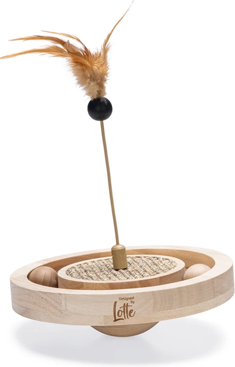 Winni - Kattenspeelgoed - Hout - 22x22x30 cm von Designed by Lotte in Braun – Produktfoto 1 von 5
