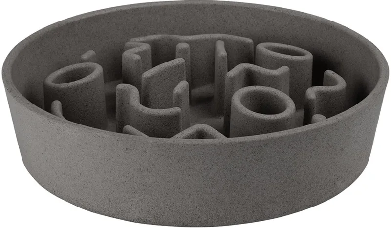 Bamboo Dog Slow Feeder - Hondenvoerbak - Ø21 cm by District 70 in Grey – product photo