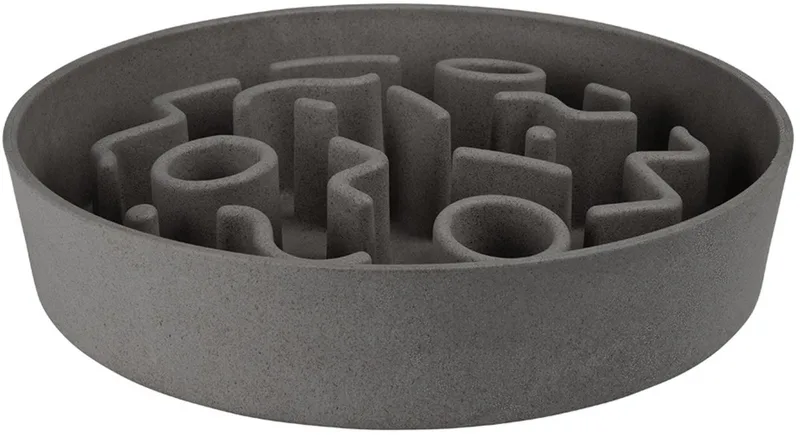 Bamboo Dog Slow Feeder - Hondenvoerbak - Ø28 cm de District 70 en Gris – photo produit