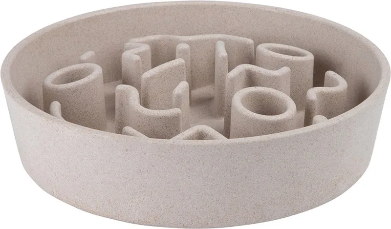 Bamboo Slowfeeder - Hondenvoerbak - Ø21 cm by District 70 in Beige – product photo