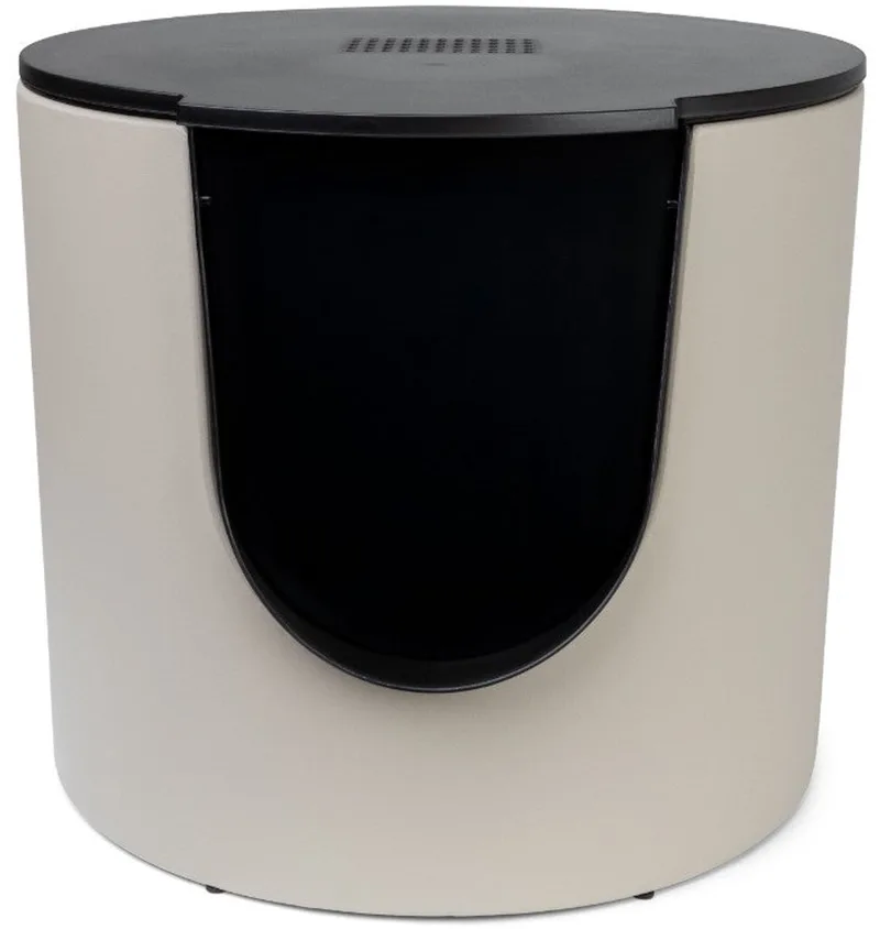 FUSE - Design Kattenbak met Cover - Incl. Koolstoffilter van District 70 in Tin Beige – productfoto