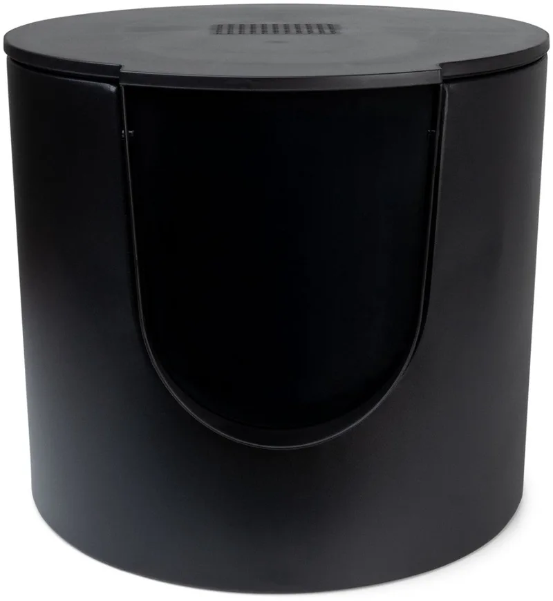 FUSE - Design Kattenbak met Cover - Incl. Koolstoffilter by District 70 in Tin Zwart – product photo