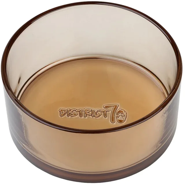 Glazen honden voerbak champagne S 640ml DAWN 14x6,2cm