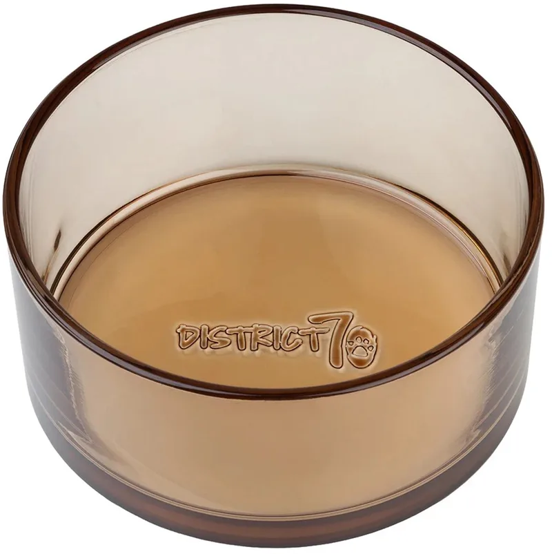 Glazen honden voerbak champagne S 640ml DAWN 14x6,2cm by District 70 – product photo